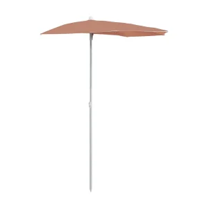 Hancock  Parasol half met paal 180×90 cm terracottakleurig