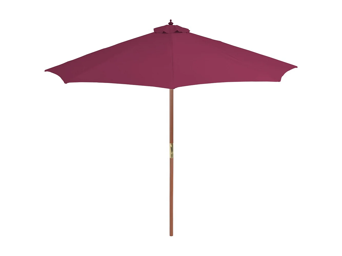 Highlands Ranch Parasol met houten paal 300 cm bordeauxrood