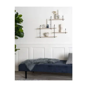 Harlem wandkast met 4 planken, zwart, hout. Harlem wandkast met 4 planken, zwart, hout.