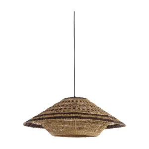 Hanglamp OWANA – Ø80×30 cm – Bruin