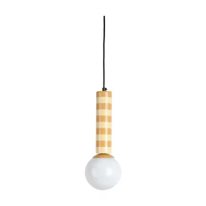 Hanglamp Rayado – 12x12x38 cm – Geel Hanglamp Rayado – 12x12x38 cm – Geel