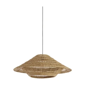 Hanglamp OWANA – Ø80×30 cm – Bruin Hanglamp OWANA – Ø80×30 cm – Bruin