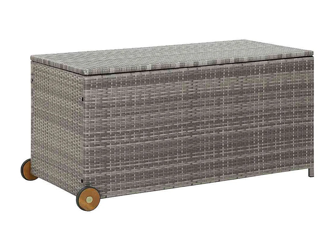 Hallfast Tuinbox 120x65x61 cm poly rattan lichtgrijs