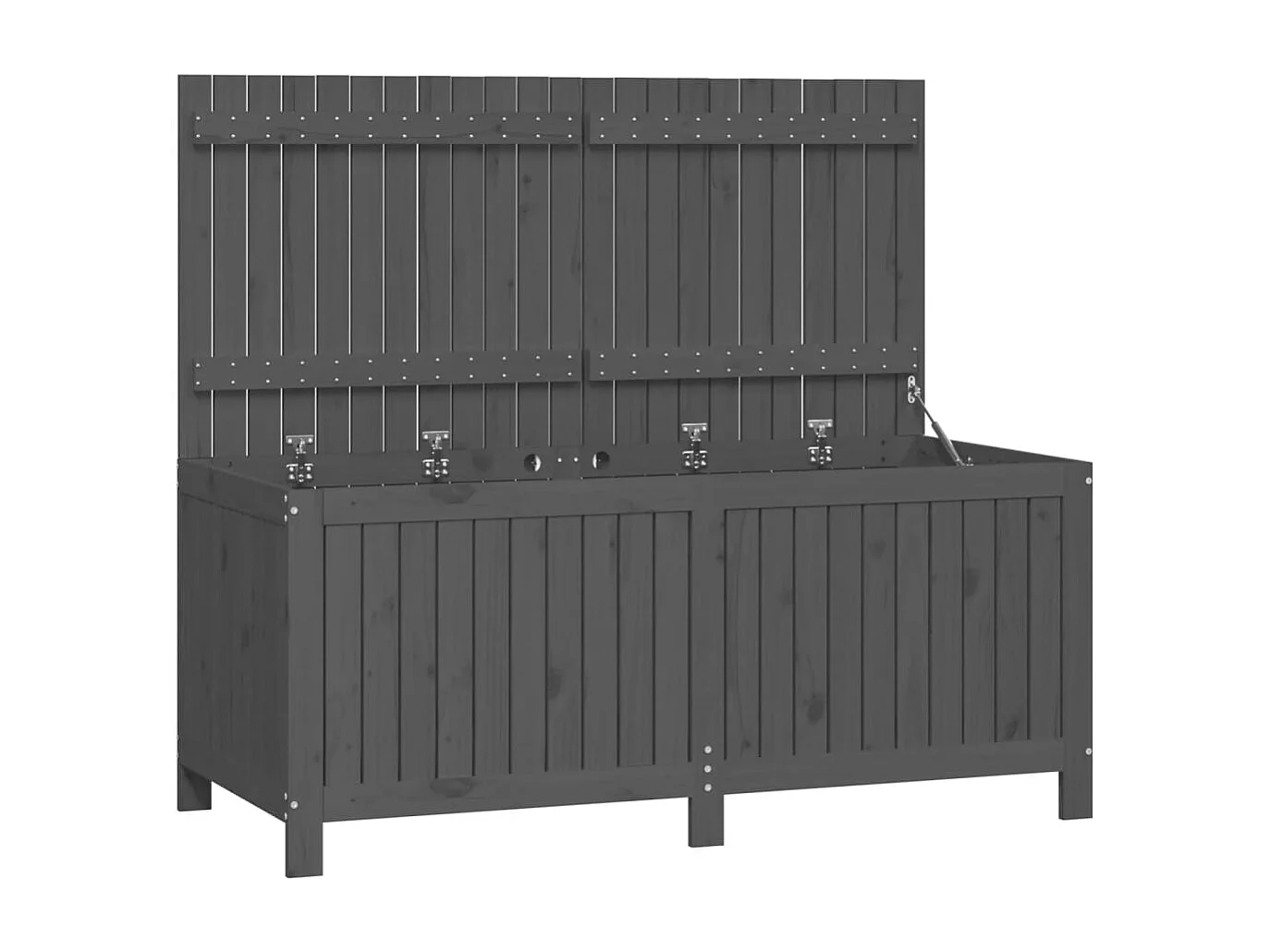 Hara Tuinbox 147x68x64 cm massief grenenhout grijs