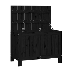 Hara  Tuinbox 76×42,5×54 cm massief grenenhout zwart