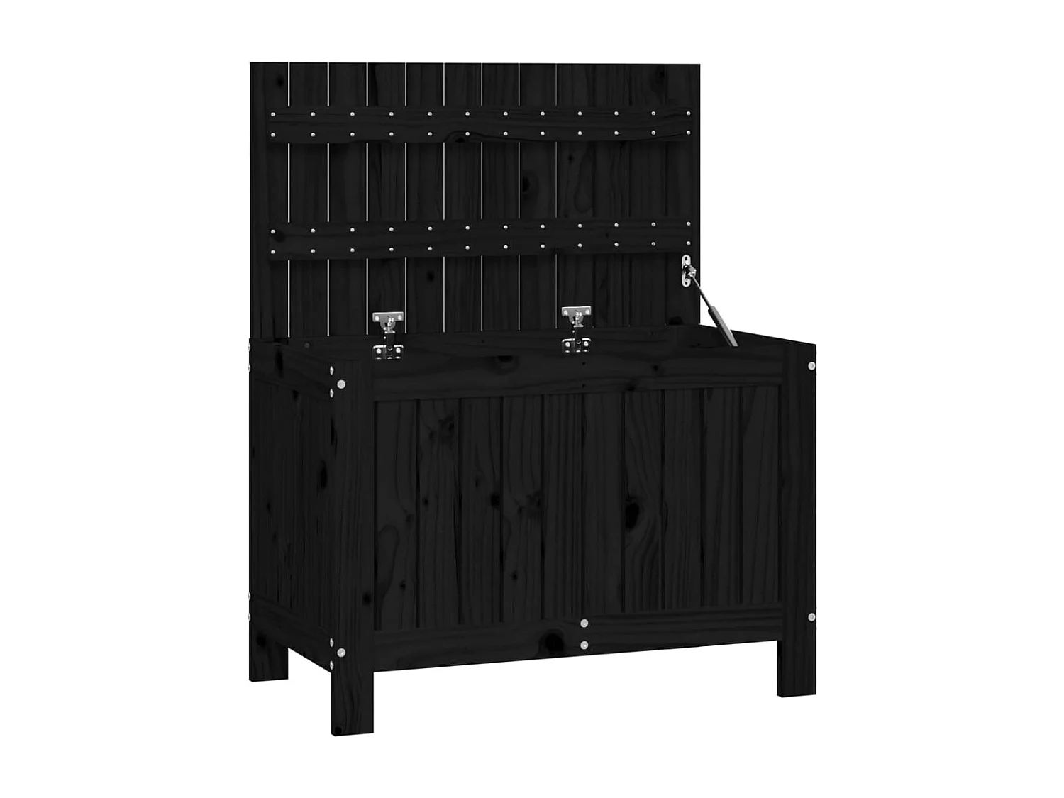 Hara Tuinbox 76x42,5x54 cm massief grenenhout zwart