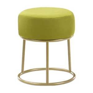 Hocker DELCO Fluweel Limegroen Hocker DELCO Fluweel Limegroen