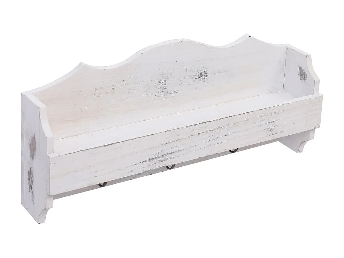 Gryfel Wandkapstok 50x10x23 cm hout wit