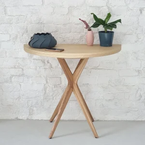 Halfronde uitschuifbare eettafel 100 cm Jubi Noten