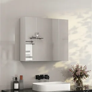 HANGENDE BADKAMERKAST MET DRIE DELIG SPIEGEL MODERN 60 CM HANGENDE BADKAMERKAST MET DRIE DELIG SPIEGEL MODERN 60 CM