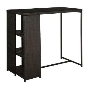 Henry Douglas  5-delige Tuinbarset met kussens poly rattan bruin