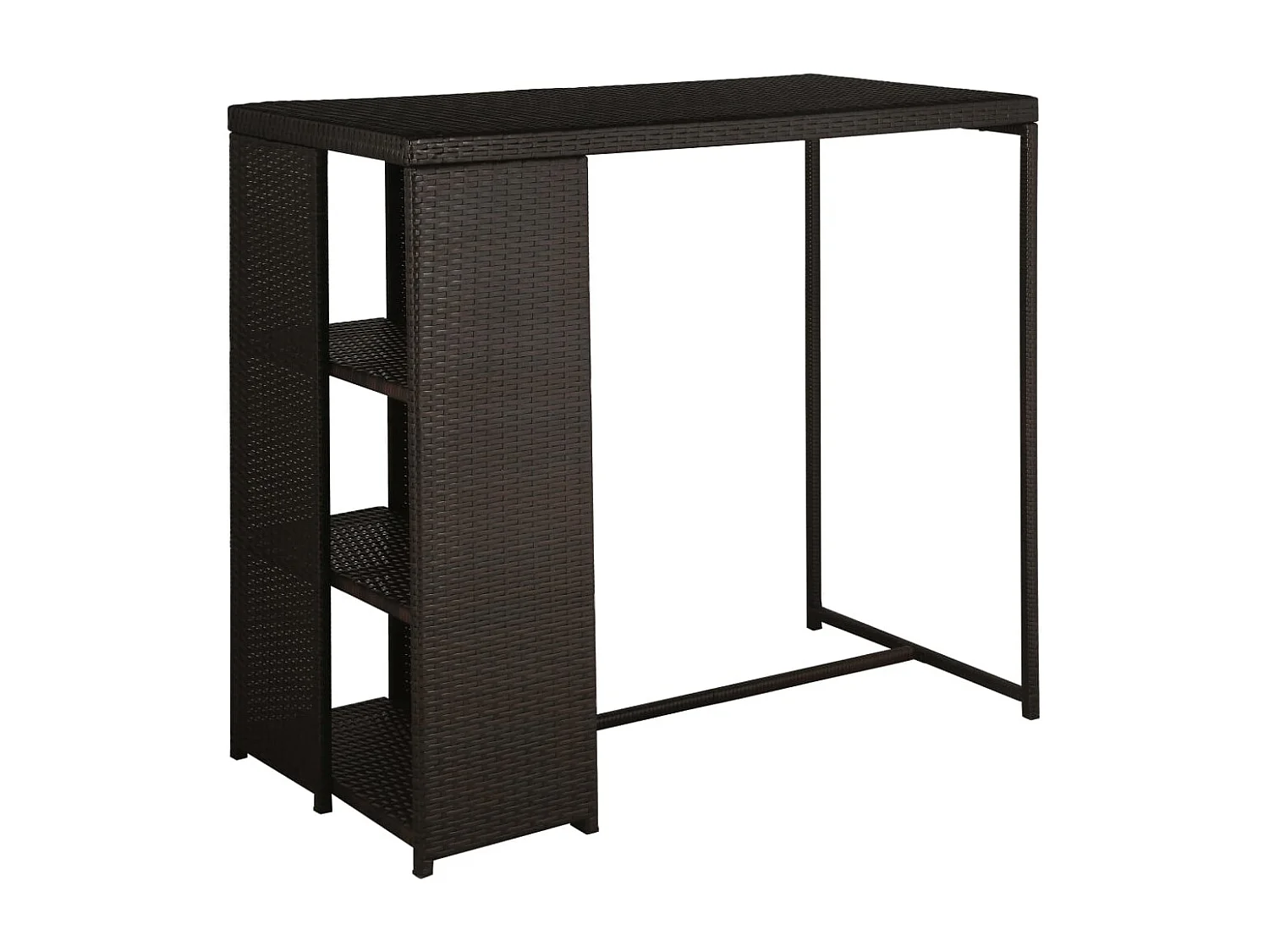 Henry Douglas 5-delige Tuinbarset met kussens poly rattan bruin