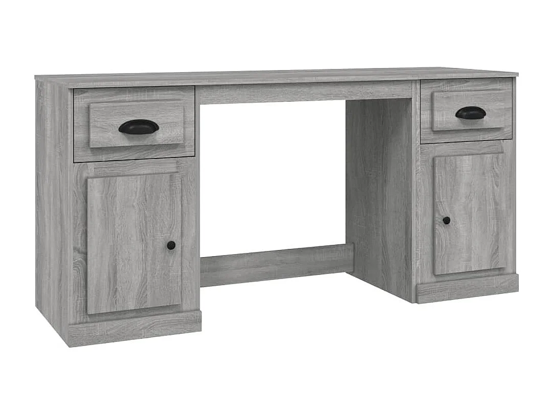 Hakan Bureau met kast bewerkt hout grijs sonoma eikenkleurig