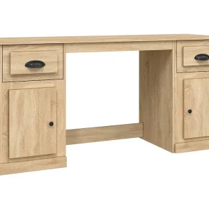 Hakan Bureau met kast bewerkt hout sonoma eikenkleurig Hakan Bureau met kast bewerkt hout sonoma eikenkleurig