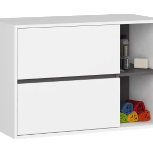 Hangende Wastafel Onderkast VAMI W90/ Wastafel Onderbouw Kast / Badkamer Kastje / Wit – Grafietgrijs / AKORD Furniture Factory / 90x60x45,5 cm Hangende Wastafel Onderkast VAMI W90/ Wastafel Onderbouw Kast / Badkamer Kastje / Wit – Grafietgrijs / AKORD Furniture Factory / 90x60x45,5 cm