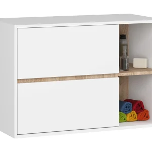 Hangende Wastafel Onderkast VAMI W90 / Wastafel Onderbouw Kast / Badkamer Kastje / Wit – Sonoma Eik / AKORD Furniture Factory / 90x60x45,5 cm Hangende Wastafel Onderkast VAMI W90 / Wastafel Onderbouw Kast / Badkamer Kastje / Wit – Sonoma Eik / AKORD Furniture Factory / 90x60x45,5 cm