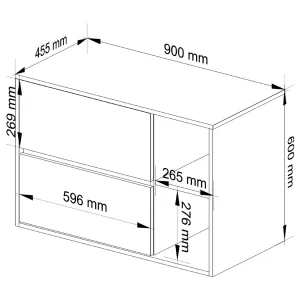 Hangende Wastafel Onderkast VAMI W90 / Wastafel Onderbouw Kast / Badkamer Kastje / Artisan Eik – Grafietgrijs / AKORD Furniture Factory / 90x60x45,5 cm Hangende Wastafel Onderkast VAMI W90 / Wastafel Onderbouw Kast / Badkamer Kastje / Artisan Eik – Grafietgrijs / AKORD Furniture Factory / 90x60x45,5 cm