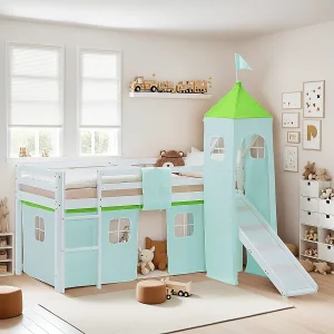 Halfhoogslaper voor kinderen 90×200 cm wit Halfhoogslaper voor kinderen 90×200 cm wit