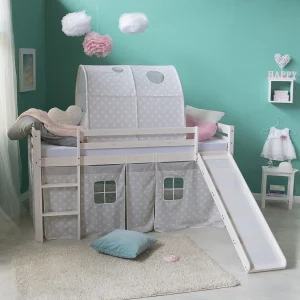 Hefbed met glijbaan 90×200 cm Grijze Sterren Hefbed met glijbaan 90×200 cm Grijze Sterren