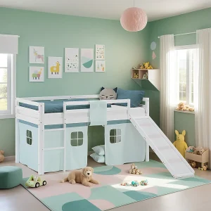 Halfhoogslaper voor kinderen 90×200 cm Wit Halfhoogslaper voor kinderen 90×200 cm Wit