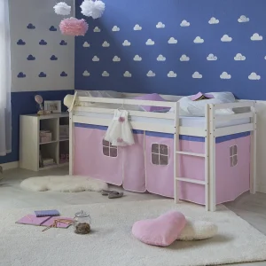 Hefbed 207,5x110x96,5 cm Wit Roze