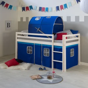 Hefbed 90×200 cm wit blauw Hefbed 90×200 cm wit blauw