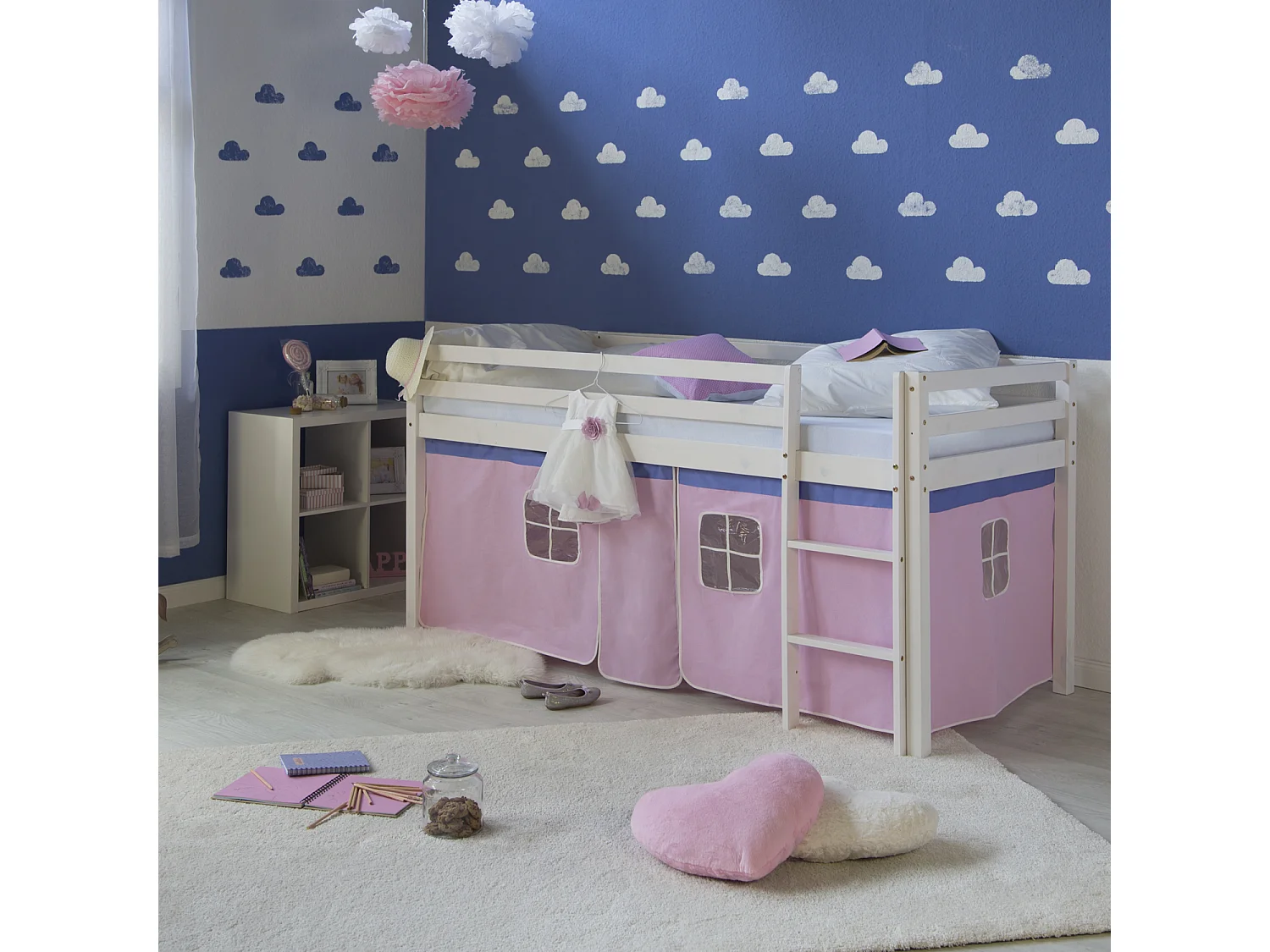 Hefbed 90x200 cm Roze