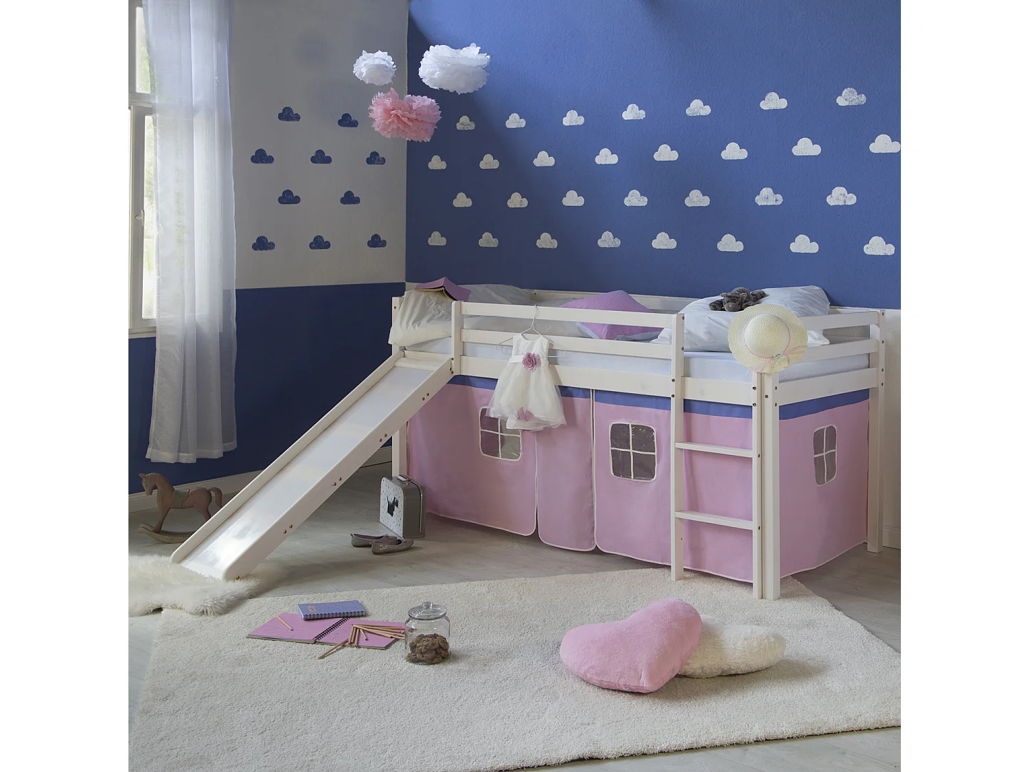 Hefbed 90x200 cm Roze