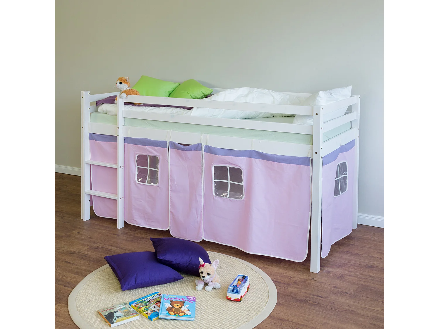 Halfhoogslaper 90x200 cm Roze