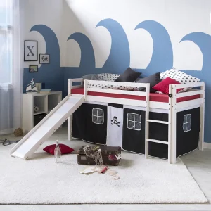 Hefbed 207,5x110x96,5 cm wit zwart Piraat
