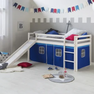 Hefbed 90×200 cm wit blauw Hefbed 90×200 cm wit blauw
