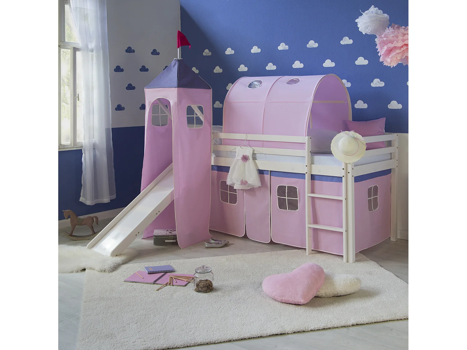Halfhoogslaper 90x200 cm Roze