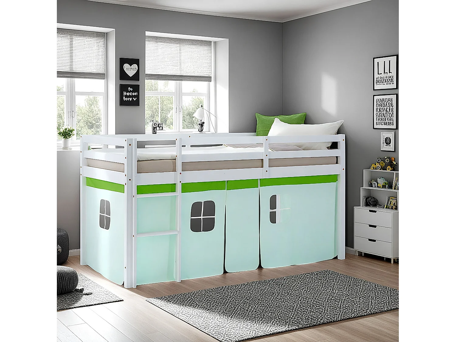 Hefbed 90x200 cm Groen