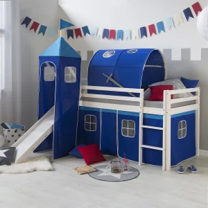 Hefbed 207,5x228x96,5 cm Wit blauw
