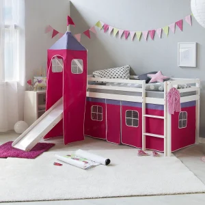 Hefbed 207,5x228x96,5 cm wit roze