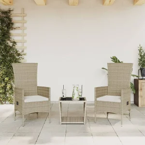 Gyra 3-delige Tuinset met kussens poly rattan beige Gyra 3-delige Tuinset met kussens poly rattan beige