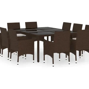 Havron 11-delige Tuinset poly rattan bruin Havron 11-delige Tuinset poly rattan bruin