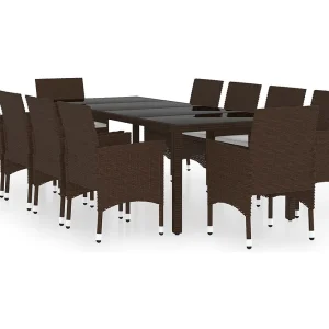 Havron 11-delige Tuinset poly rattan bruin Havron 11-delige Tuinset poly rattan bruin