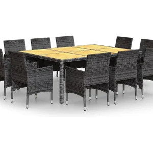 Havron 11-delige Tuinset poly rattan grijs Havron 11-delige Tuinset poly rattan grijs