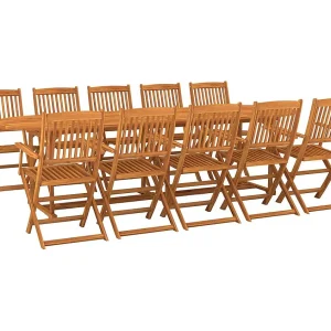 Gideon  11-delige Tuinset 280x90x75 cm massief acaciahout