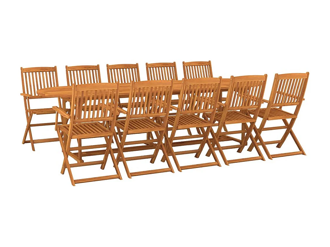 Gideon 11-delige Tuinset 280x90x75 cm massief acaciahout