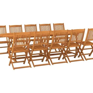 Gideon  11-delige Tuinset 280x90x75 cm massief acaciahout
