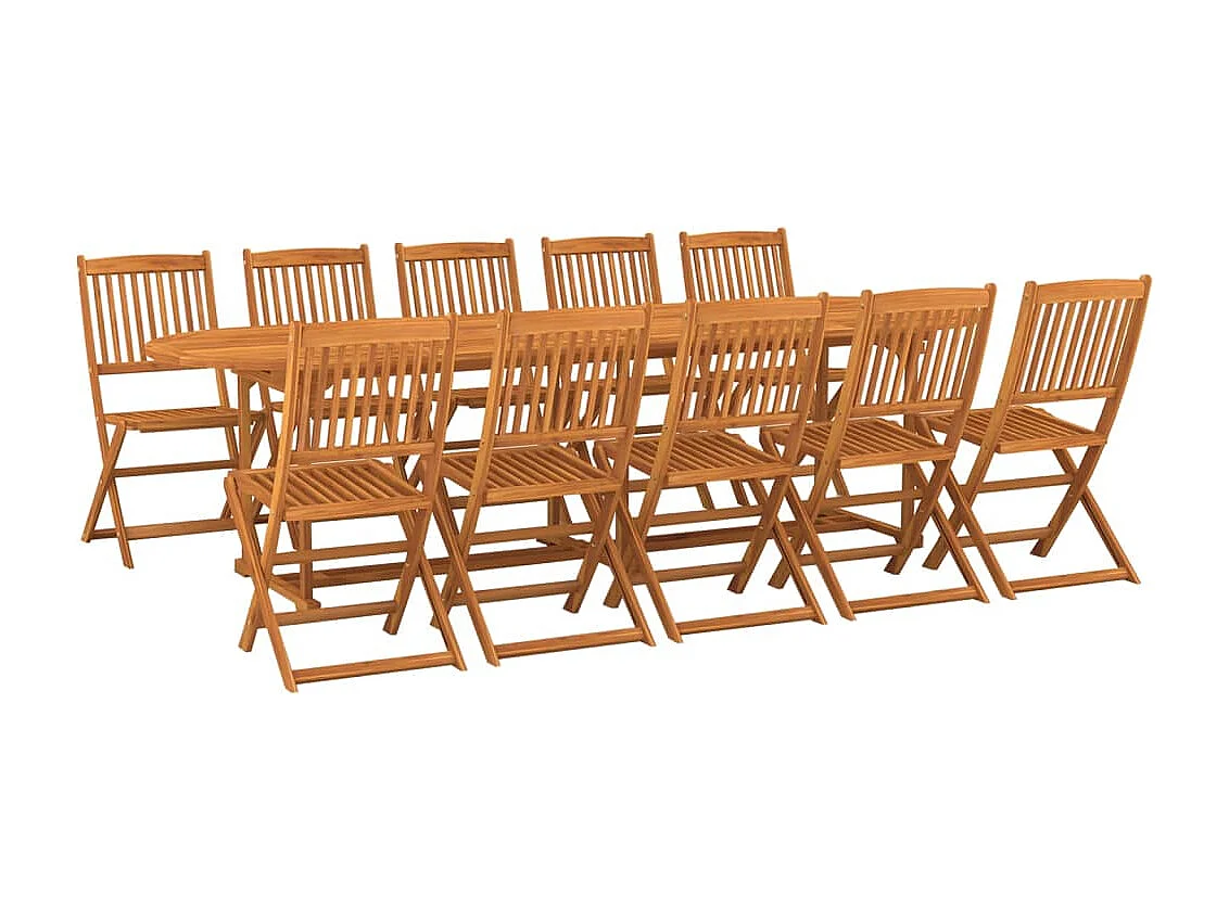 Gideon 11-delige Tuinset 280x90x75 cm massief acaciahout