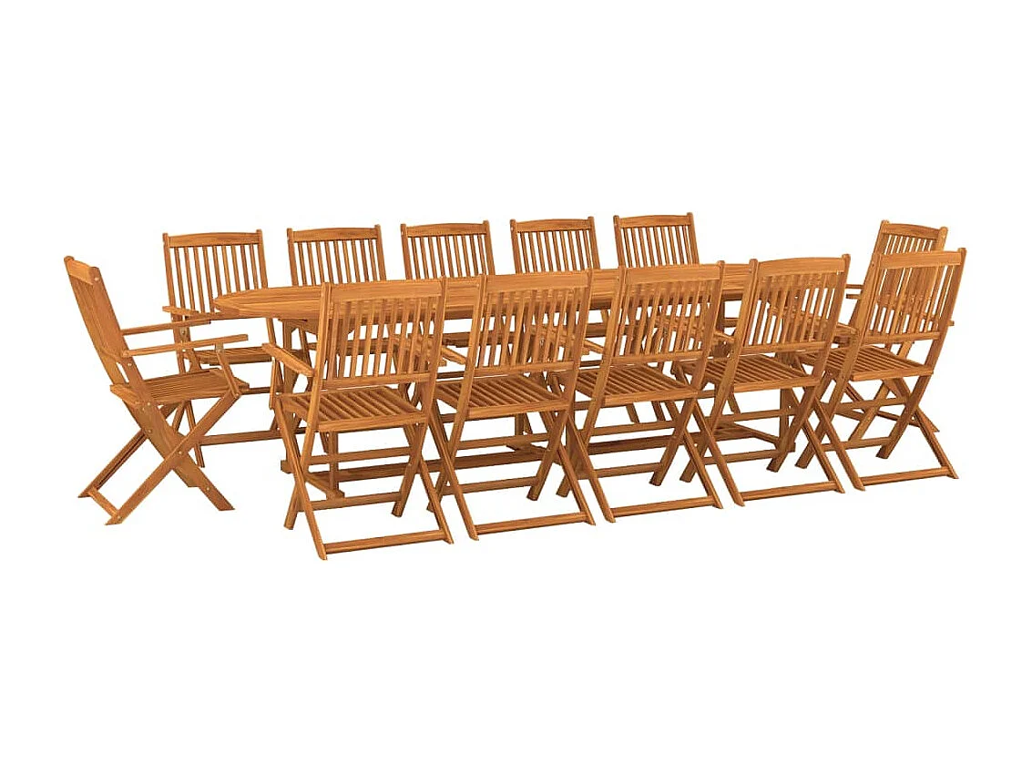 Gideon 13-delige Tuinset 280x90x75 cm massief acaciahout