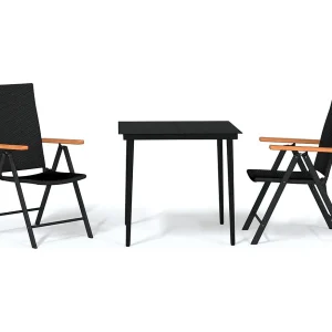 Henna  3-delige Tuinset zwart