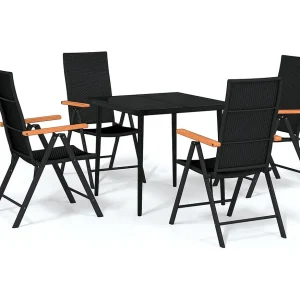 Henna  5-delige Tuinset zwart