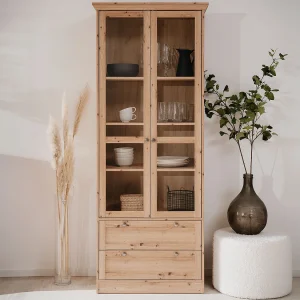 Highboard 80x200x45 cm natuurlijk eikenhout