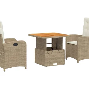Gorham 3-delige Tuinset met kussens poly rattan beige Gorham 3-delige Tuinset met kussens poly rattan beige