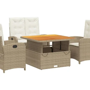 Gorham 4-delige Tuinset met kussens poly rattan beige Gorham 4-delige Tuinset met kussens poly rattan beige