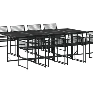Ghizlan 9-delige Tuinset poly rattan zwart Ghizlan 9-delige Tuinset poly rattan zwart